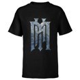 thumbnail image 1 of Disney Haunted Mansion Official Live-Action Movie H.M. Logo - Short Sleeve T-Shirt for Kids - Customized-Black, 1 of 5