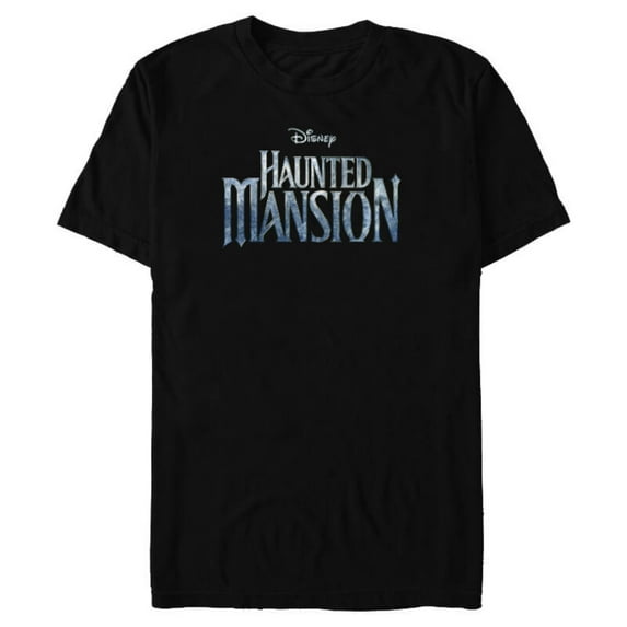 Disney Haunted Mansion Official Live-Action Movie Logo - Short Sleeve Blended T-Shirt for Adults - Customized-Black