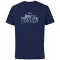 thumbnail image 1 of Disney Haunted Mansion Official Live-Action Movie Logo - Short Sleeve Cotton T-Shirt for Adults - Customized-Navy, 1 of 5