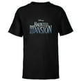 thumbnail image 1 of Disney Haunted Mansion Official Live-Action Movie Logo - Short Sleeve T-Shirt for Kids - Customized-Black, 1 of 5