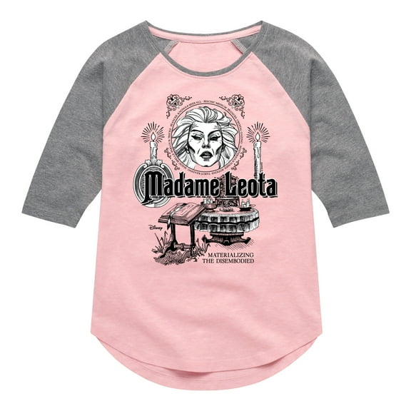 Disney - Haunted Mansion Parks Attraction - Madame Leota - Toddler & Youth Girls Raglan Graphic T-Shirt