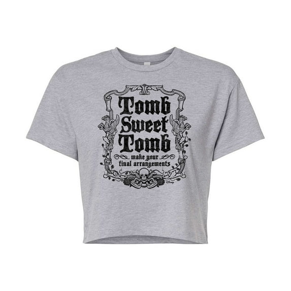 Disney - Haunted Mansion Parks Attraction - Tomb Sweet Tomb - Juniors Cropped Cotton Blend T-Shirt