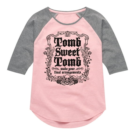 Disney - Haunted Mansion Parks Attraction - Tomb Sweet Tomb - Toddler & Youth Girls Raglan Graphic T-Shirt