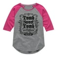 thumbnail image 1 of Disney - Haunted Mansion Parks Attraction - Tomb Sweet Tomb - Toddler & Youth Girls Raglan Graphic T-Shirt, 1 of 5