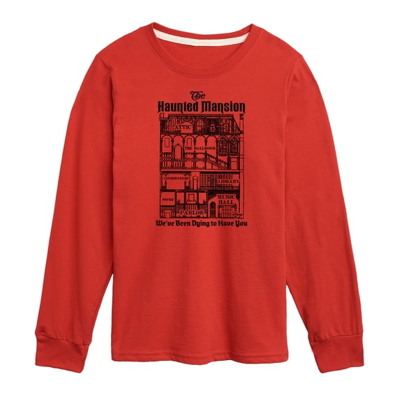Disney - Haunted Mansion Parks Attraction - We've Been Dying to Have You - Toddler & Youth Long Sleeve Graphic T-Shirt