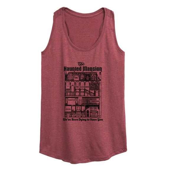 Disney - Haunted Mansion Parks Attraction - We've Been Dying to Have You - Women's Racerback Tank Top