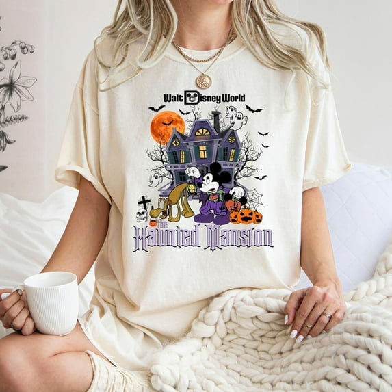 Disney Haunted Mansion T-Shirt, Walt Disney World Shirt, Magical Kingdom Shirt, Mickey And Pluto Shirt, Happy Holidays Shirt, S-5Xl Shirt