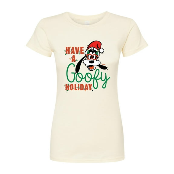 Disney - Have A Goofy Holiday - Juniors Fitted Graphic T-Shirt