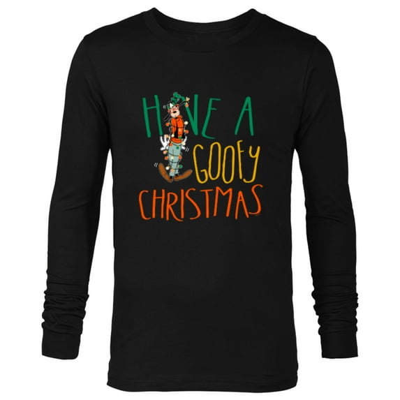 Disney Have a Goofy Christmas Tangled Lights Funny - Long Sleeve T-Shirt for Men - Customized-Black