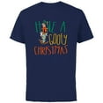 thumbnail image 1 of Disney Have a Goofy Christmas Tangled Lights Funny - Short Sleeve Cotton T-Shirt for Adults - Customized-Navy, 1 of 5