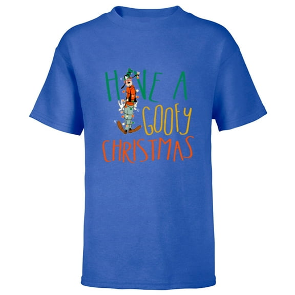Disney Have a Goofy Christmas Tangled Lights Funny - Short Sleeve T-Shirt for Kids - Customized-Royal