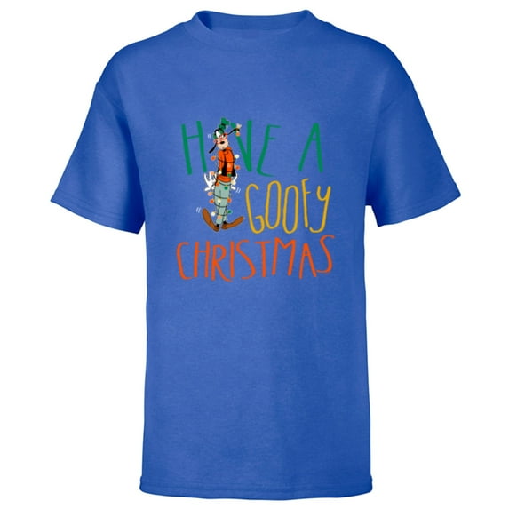 Disney Have a Goofy Christmas Tangled Lights Funny - Short Sleeve T-Shirt for Kids - Customized-Royal