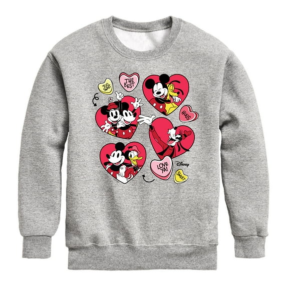 Disney - Heart Grid - Toddler & Youth Crewneck Fleece Sweatshirt