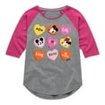 thumbnail image 1 of Disney - Heart Grid - Toddler & Youth Girls Raglan Graphic T-Shirt, 1 of 3