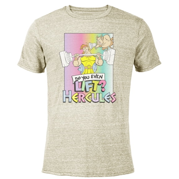 Disney Hercules Do You Even Lift 90s - Short Sleeve Blended T-Shirt for Adults – Customized-Yellow