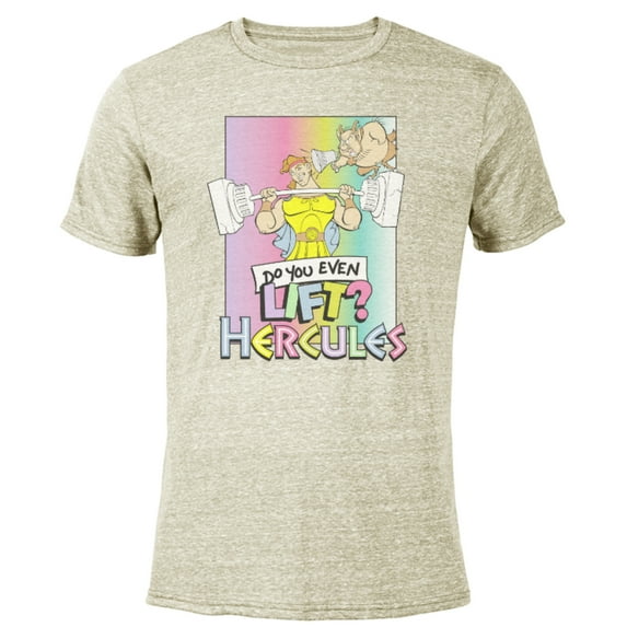 Disney Hercules Do You Even Lift 90s - Short Sleeve Blended T-Shirt for Adults – Customized-Yellow