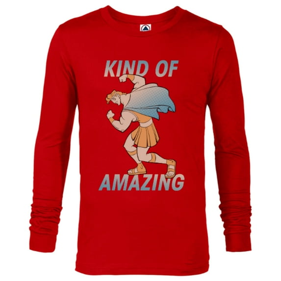 Disney Hercules Kind of Amazing T-Shirt - Long Sleeve T-Shirt for Men - Customized-New Red