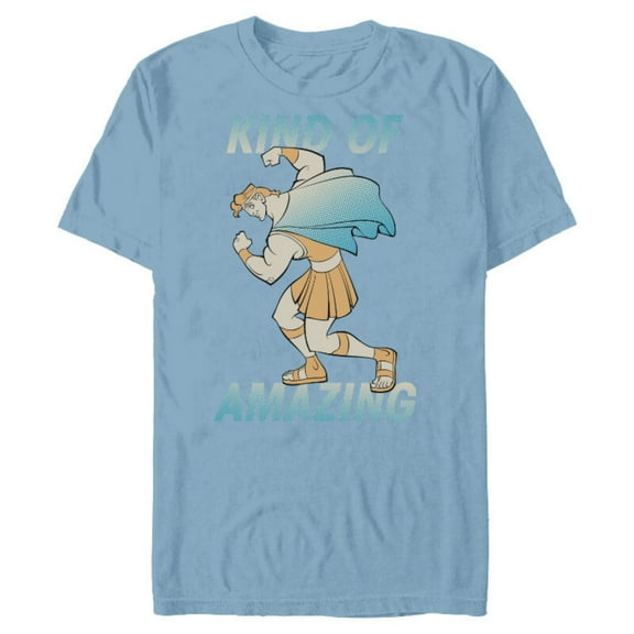 Disney Hercules Kind of Amazing T-Shirt- Short Sleeve Blended T-Shirt for Adults - Customized-Ocean Blue
