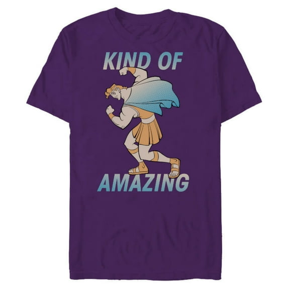 Disney Hercules Kind of Amazing T-Shirt- Short Sleeve Blended T-Shirt for Adults - Customized-Purple