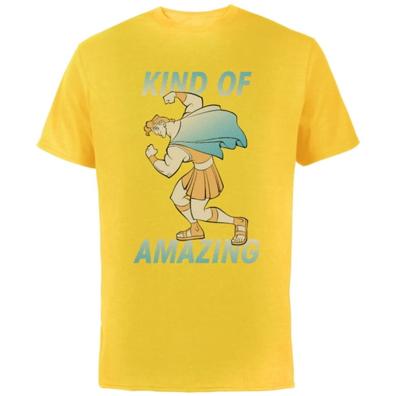 Disney Hercules Kind of Amazing T-Shirt - Short Sleeve Cotton T-Shirt for Adults - Customized-Yellow