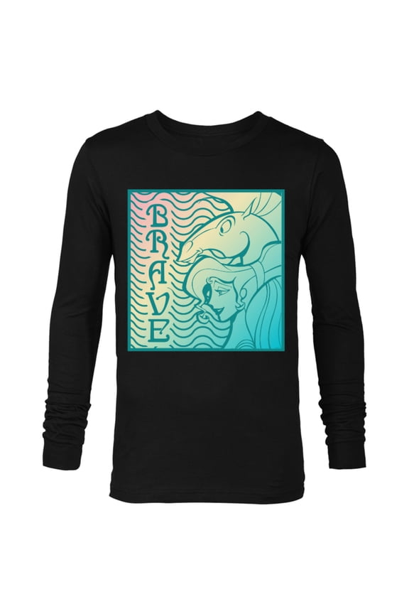 Hercules Meg Megara Pegasus Brave - Long Sleeve T-Shirt for Men - Customized-Black