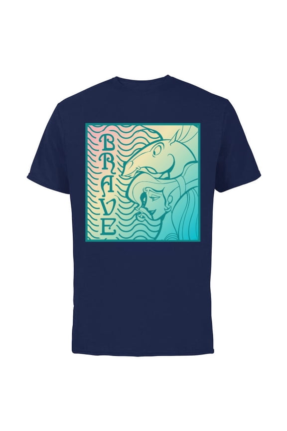 Hercules Meg Megara Pegasus Brave - Short Sleeve Cotton T-Shirt for Adults - Customized-Navy