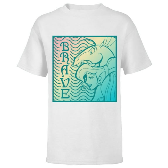 Disney Hercules Meg Megara Pegasus Brave - Short Sleeve T-Shirt for Kids - Customized-White