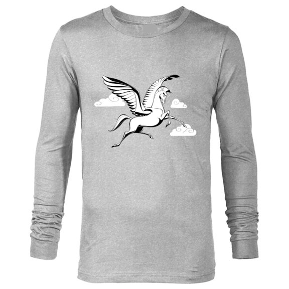 Disney Hercules Pegasus Winged Horse - Long Sleeve T-Shirt for Men – Customized-Athletic Heather