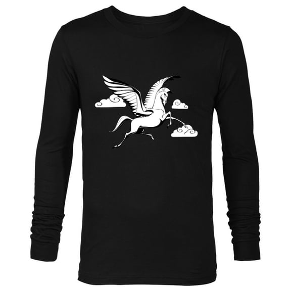 Disney Hercules Pegasus Winged Horse - Long Sleeve T-Shirt for Men – Customized-Black
