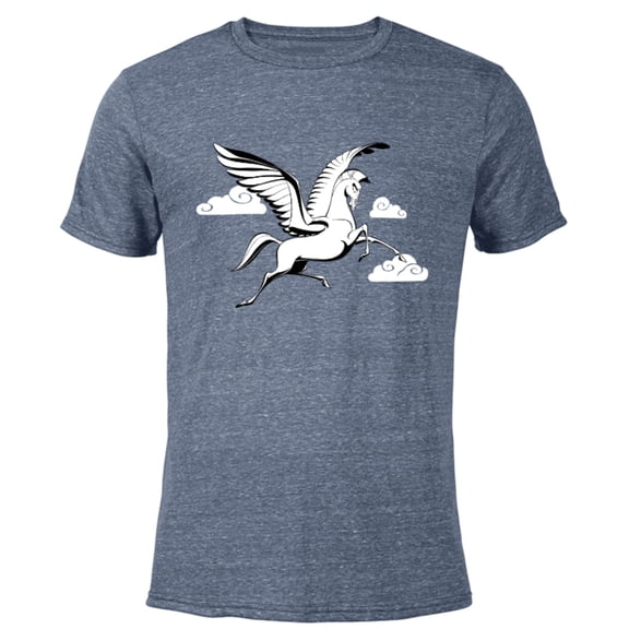 Disney Hercules Pegasus Winged Horse - Short Sleeve Blended T-Shirt for Adults – Customized-Navy Heather