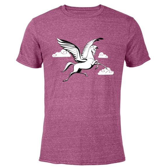 Disney Hercules Pegasus Winged Horse - Short Sleeve Blended T-Shirt for Adults – Customized-Purple