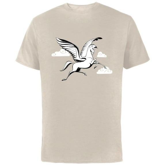 Disney Hercules Pegasus Winged Horse - Short Sleeve Cotton T-Shirt for Adults - Customized-Natural
