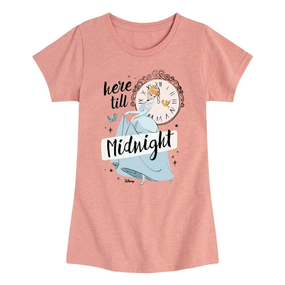 Disney - Here Till Midnight - Toddler & Youth Girls Short Sleeve Graphic T-Shirt