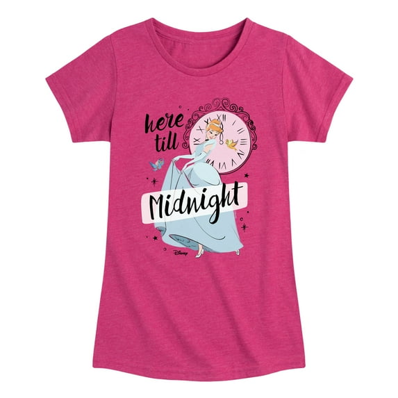Disney - Here Till Midnight - Toddler & Youth Girls Short Sleeve Graphic T-Shirt