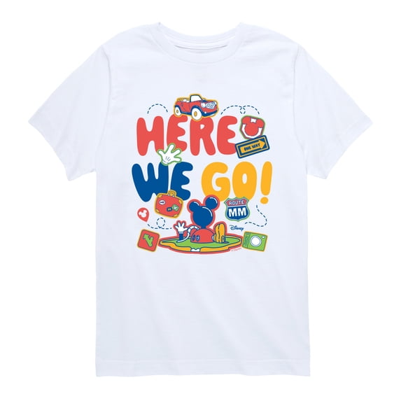 Disney - Here We Go - Youth Boys Short Sleeve Graphic T-Shirt