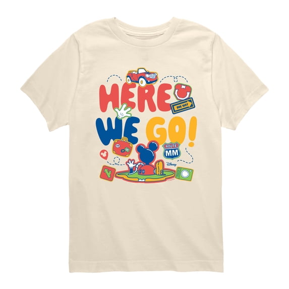 Disney - Here We Go - Youth Boys Short Sleeve Graphic T-Shirt