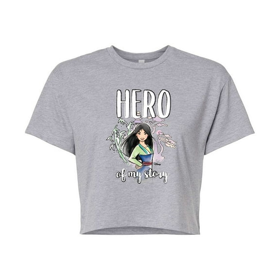 Disney - Hero Mulan   - Juniors Cropped Cotton Blend T-Shirt