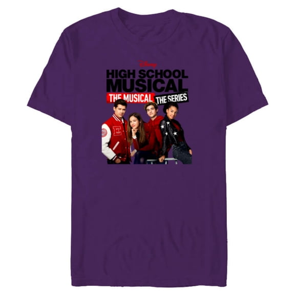 Disney High School Musical The Musical The Series Cast - Short Sleeve Blended T-Shirt for Adults - Customized-Purple