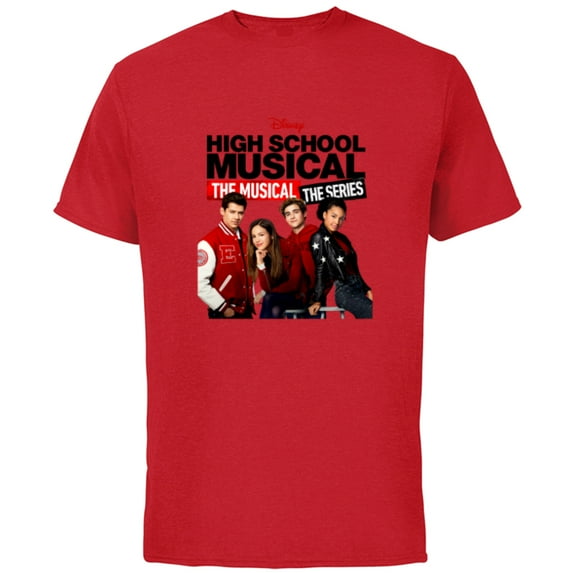 Disney High School Musical The Musical The Series Cast - Short Sleeve Cotton T-Shirt for Adults - Customized-Red