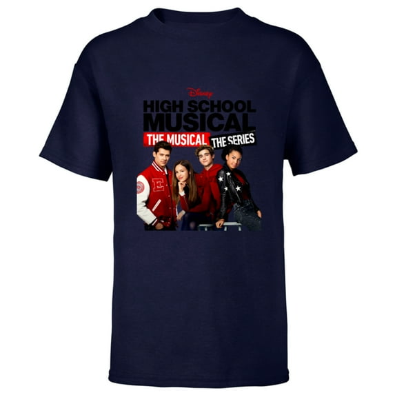 Disney High School Musical The Musical The Series Cast - Short Sleeve T-Shirt for Kids - Customized-Navy
