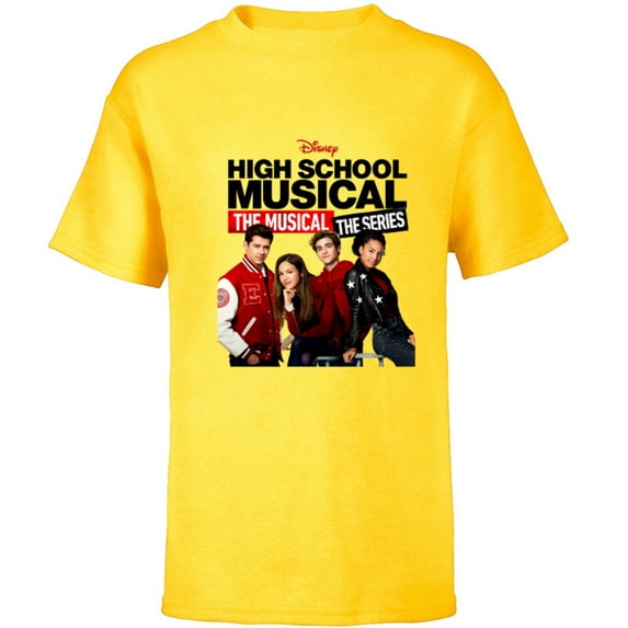 Disney High School Musical The Musical The Series Cast - Short Sleeve T-Shirt for Kids - Customized-Yellow