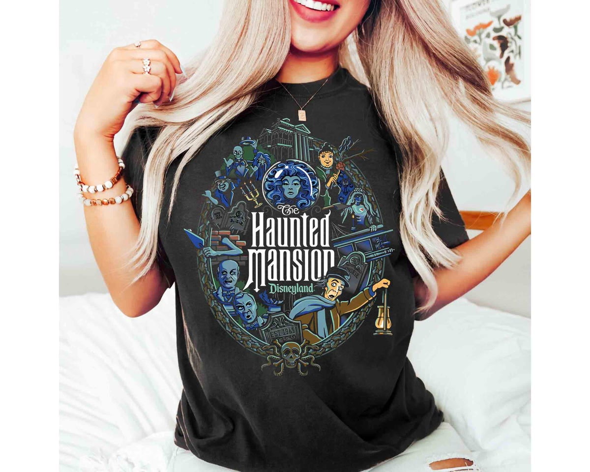 Disney Hitchhiking Ghosts Madame Leota Hatbox Ghost Shirt, Haunted ...