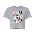 thumbnail image 1 of Disney - Ho Ho Ho Characters - Juniors Cropped Cotton Blend T-Shirt, 1 of 5
