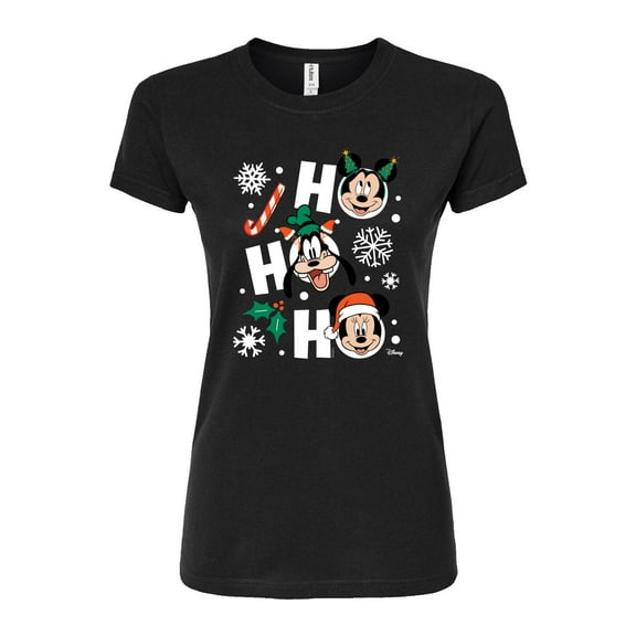 Disney - Ho Ho Ho Characters - Juniors Fitted Graphic T-Shirt