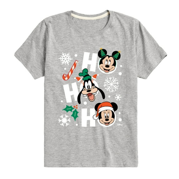 Disney - Ho Ho Ho Characters - Toddler & Youth Short Sleeve Graphic T-Shirt