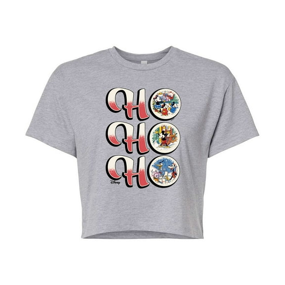 Disney - Ho Ho Ho - Juniors Cropped Cotton Blend T-Shirt
