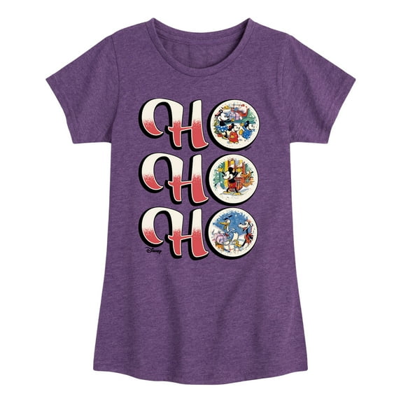 Disney - Ho Ho Ho - Toddler & Youth Girls Short Sleeve Graphic T-Shirt