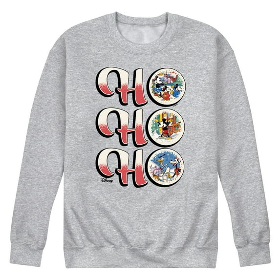 Disney - Ho Ho Ho Vintage Mickey And Friends - Men's Crew Fleece Sweatshirt Sweatshirt