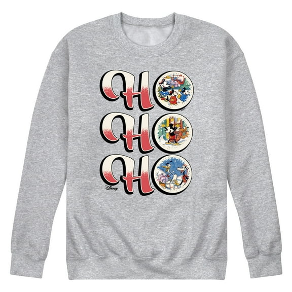 Disney - Ho Ho Ho Vintage Mickey And Friends - Men's Crew Fleece Sweatshirt Sweatshirt