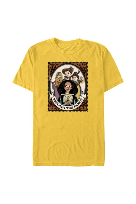 Hocus Pocus 2 Becca Reclaim the Flame - Short Sleeve Blended T-Shirt for Adults - Customized-Yellow